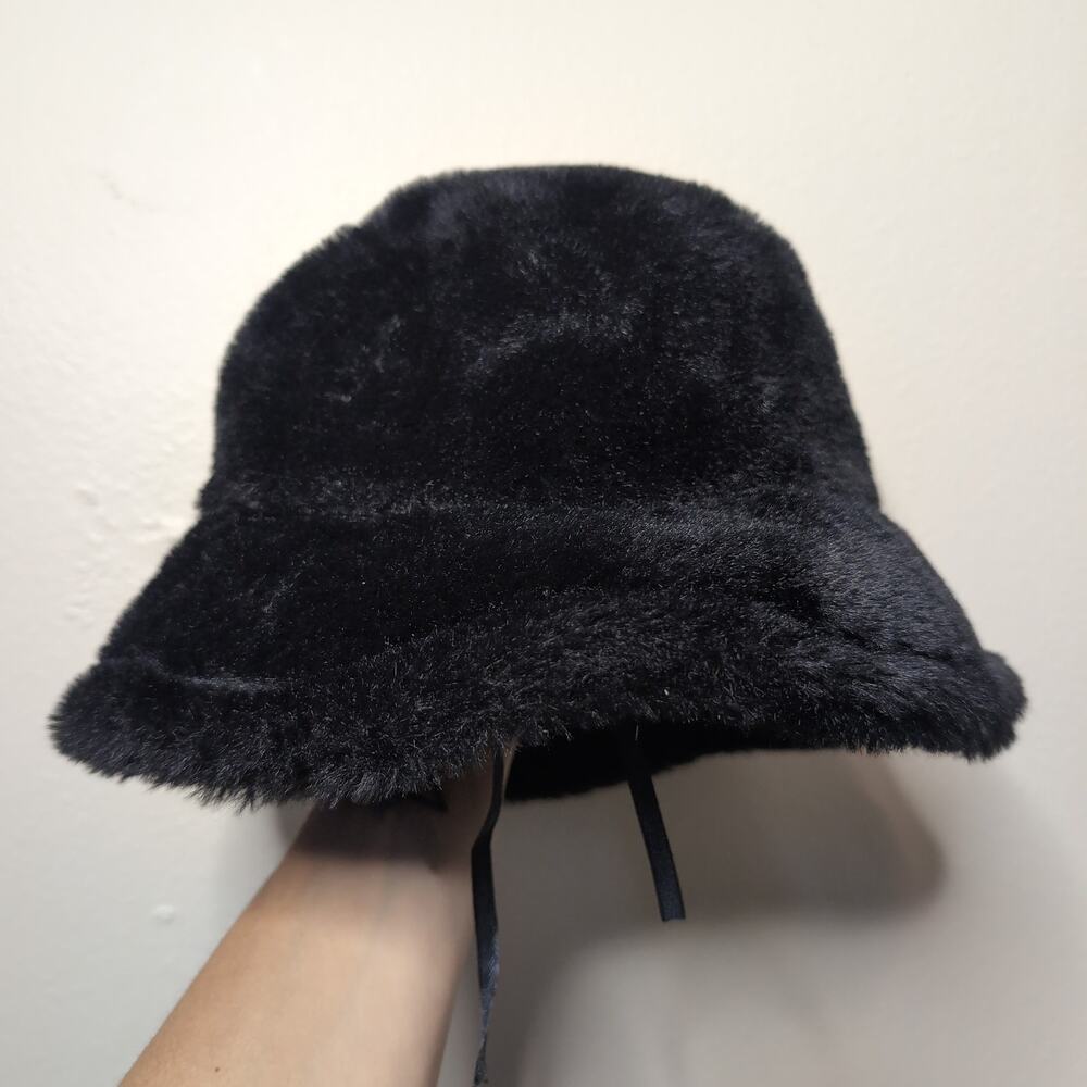 Faux Fur Bucket Hat Vintage Y2k